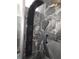 Modern shower with black fixtures and marble tile at 805 Peachtree St # 515, Atlanta, GA 30308