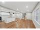 Open concept kitchen with white cabinets and island at 148 Walker Nw Rd, Cartersville, GA 30121