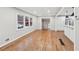 Open concept living room with hardwood floors and kitchen views at 148 Walker Nw Rd, Cartersville, GA 30121