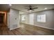 Open concept living area with hardwood floors at 93 Sterling Ridge Dr, Jonesboro, GA 30238