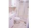 Clean bathroom with a walk-in shower and white vanity at 1400 New Hope Church Rd, Loganville, GA 30052