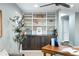 Built-in shelving and cabinetry highlight this home office at 2186 Dering Ne Cir, Atlanta, GA 30345