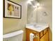 Small bathroom with sink, toilet and mirror at 103 Linton Dr # 1, Acworth, GA 30102