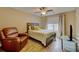 Bedroom with recliner, double bed, and TV at 103 Linton Dr # 1, Acworth, GA 30102