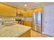 Modern kitchen with granite countertops and stainless steel appliances at 103 Linton Dr # 1, Acworth, GA 30102