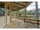 Relaxing screened porch overlooking a pond, perfect for enjoying the outdoors at 2812 Highway 16 E, Sharpsburg, GA 30277