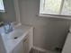 Small bathroom with white vanity and single sink at 2922 Eleanor Ter, Atlanta, GA 30318