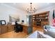 Elegant home office features built-in shelving and a large desk at 3244 Stillhouse Rd, Atlanta, GA 30339