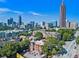 Aerial view showcasing the property's proximity to the city skyline at 229 Ponce De Leon Ne Ave # 10, Atlanta, GA 30308