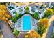 Aerial view of a community pool with surrounding homes at 2188 Niles Pl, Atlanta, GA 30324