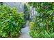 Stone path lined with lush greenery leads to stairs at 2188 Niles Pl, Atlanta, GA 30324