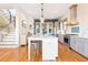 Modern kitchen with island, stainless steel appliances, and hardwood floors at 2188 Niles Pl, Atlanta, GA 30324