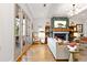 Living room features a fireplace and French doors leading to a patio at 2188 Niles Pl, Atlanta, GA 30324