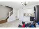 Dining area with kitchen pass-through and hardwood floor at 524 Granite Ridge Pl, Atlanta, GA 30350