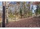 Backyard with a wooden fence and plenty of trees at 2125 Fairfax Dr, Alpharetta, GA 30009