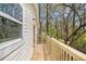 Wooden deck overlooking a wooded area at 1685 Harbin Sw Rd, Atlanta, GA 30311