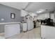 Kitchen with white cabinets and appliances at 113 Hillmont Dr, Woodstock, GA 30188