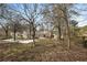 Large backyard with trees and patchy grass at 1203 Sandune Dr, Norcross, GA 30093