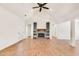 Open living room featuring hardwood floors and a fireplace at 1330 Temple Draketown Rd, Temple, GA 30179