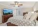 Comfortable bedroom with large bed and a TV on the dresser at 201 Nouveau Sw Ct, Lilburn, GA 30047