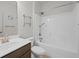 Clean bathroom with tub/shower combo at 2397 Foley Park St, Snellville, GA 30078