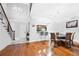 Bright dining room with hardwood floors and kitchen views at 3280 Stillhouse Se Ln # 410, Atlanta, GA 30339