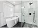 Luxurious bathroom with soaking tub and a walk in shower at 124 Cagle Way, Hiram, GA 30141