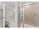 Bathroom featuring a soaking tub and a shower stall at 7083 Brushwood Bend (Lot 52), Lithonia, GA 30058