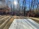 Private backyard with wooded area and concrete patio at 3964 Riverchess Lot 157 Dr, Atlanta, GA 30331