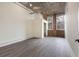 Modern bedroom with exposed brick and hardwood floors at 505 Whitehall Sw St # 101, Atlanta, GA 30303