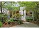 Landscaped backyard with flagstone patio and lush greenery at 34 Peachtree Ne Cir, Atlanta, GA 30309