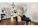 Living room with hardwood floors and fireplace at 34 Peachtree Ne Cir, Atlanta, GA 30309