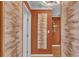 Hallway with terracotta walls and gold accents at 727 Charlotte Nw Pl, Atlanta, GA 30318