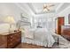 Lovely main bedroom features tray ceilings, hardwood floors, sitting area, and large windows at 2090 Red Barn Ct, Cumming, GA 30040