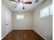 Bedroom with hardwood floors and ceiling fan at 3738 Larkspur Ter, Decatur, GA 30032