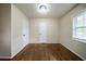 Bright bedroom with hardwood floors and two closets at 3738 Larkspur Ter, Decatur, GA 30032