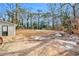 Large backyard with patchy grass and trees at 4071 Williamsburg Dr, Atlanta, GA 30337