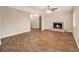 Spacious living room with fireplace and hardwood floors at 4071 Williamsburg Dr, Atlanta, GA 30337
