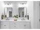 Modern bathroom with double vanity and marble countertop at 1048 Standard Ne Dr, Atlanta, GA 30319