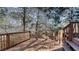 Wooden deck overlooking a wooded backyard at 1048 Standard Ne Dr, Atlanta, GA 30319