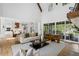 Living room with open floor plan and hardwood floors at 464 Pine Tree Ne Dr, Atlanta, GA 30305