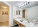 Clean bathroom with double vanity and hardwood floors at 199 14Th St # 409, Atlanta, GA 30309