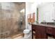 Bathroom boasts a large walk-in shower and granite vanity at 955 Juniper St Ne # 4022, Atlanta, GA 30309