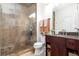 Bathroom with walk-in shower and dark wood vanity at 955 Juniper Ne St # 4022, Atlanta, GA 30309