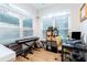 Sunlit home office with large windows and workspace at 955 Juniper Ne St # 4022, Atlanta, GA 30309