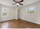 Bright bedroom with hardwood floors and neutral wall colors at 2212 Glendale Dr, Decatur, GA 30032