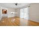 Light and airy living room features bamboo floors and ceiling fan at 2833 Alan Sw Dr, Marietta, GA 30064