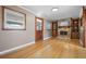 Living room with hardwood floors, fireplace and built in shelves at 2833 Alan Sw Dr, Marietta, GA 30064