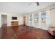 Spacious living area with hardwood floors and views to the front yard at 2833 Alan Sw Dr, Marietta, GA 30064