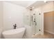 Bathroom with soaking tub and walk-in shower at 530 Fisher Dr # 45, Alpharetta, GA 30009